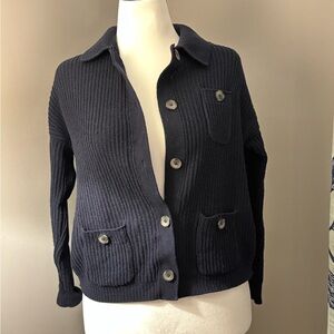 J. Jill Navy Cardigan Sweater